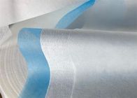 Le tissu non tissé blanc et bleu de 40Gsm Meltblown a tourné le tissu collé